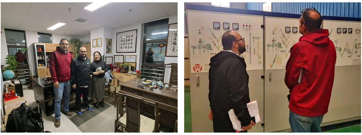 Customers, from Honduras, visit our factory for feed production plant